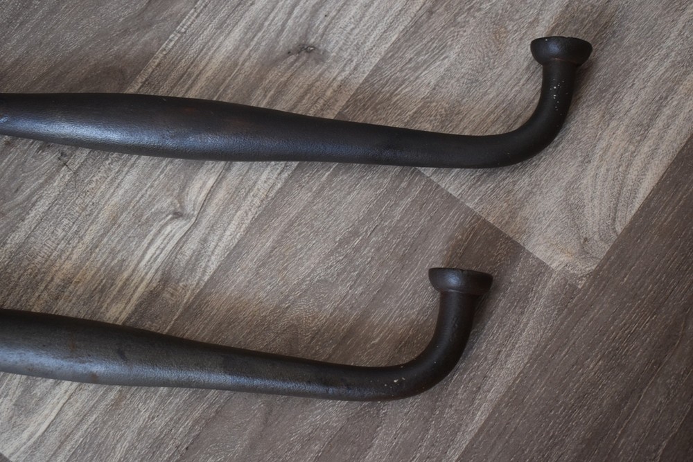 Victorian Handmade iron Big Gate door cabinet screen handles pull rustic 2 pic