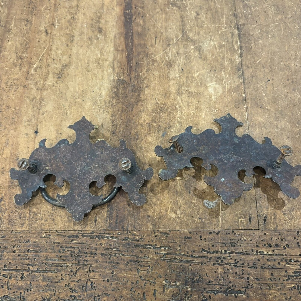 Brass Coated Vintage Antique Hardware draw Pulls Read