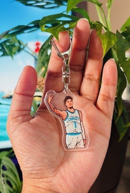 LaMelo Ball Hornets Custom Acrylic Keychain