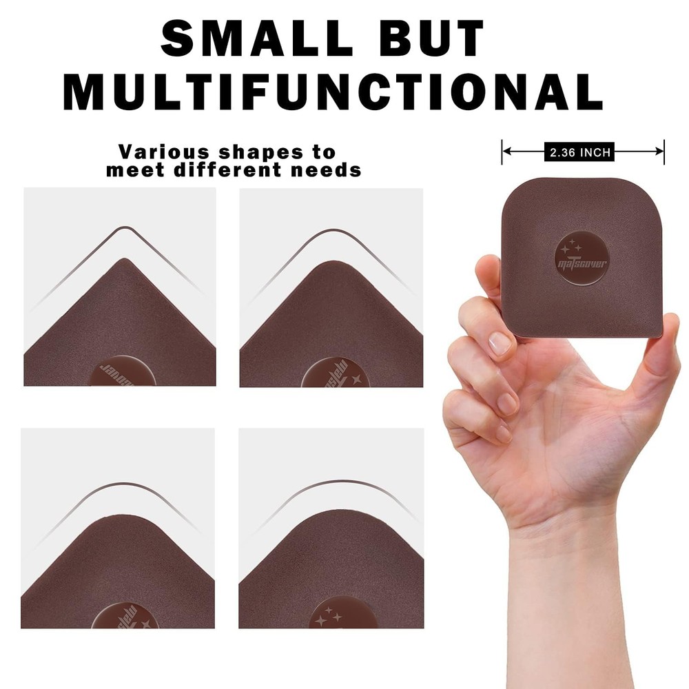 Pan Scraper, 5 Pcs Pot Scraper Plastic, Non Scratch 5 Pcs, Brown