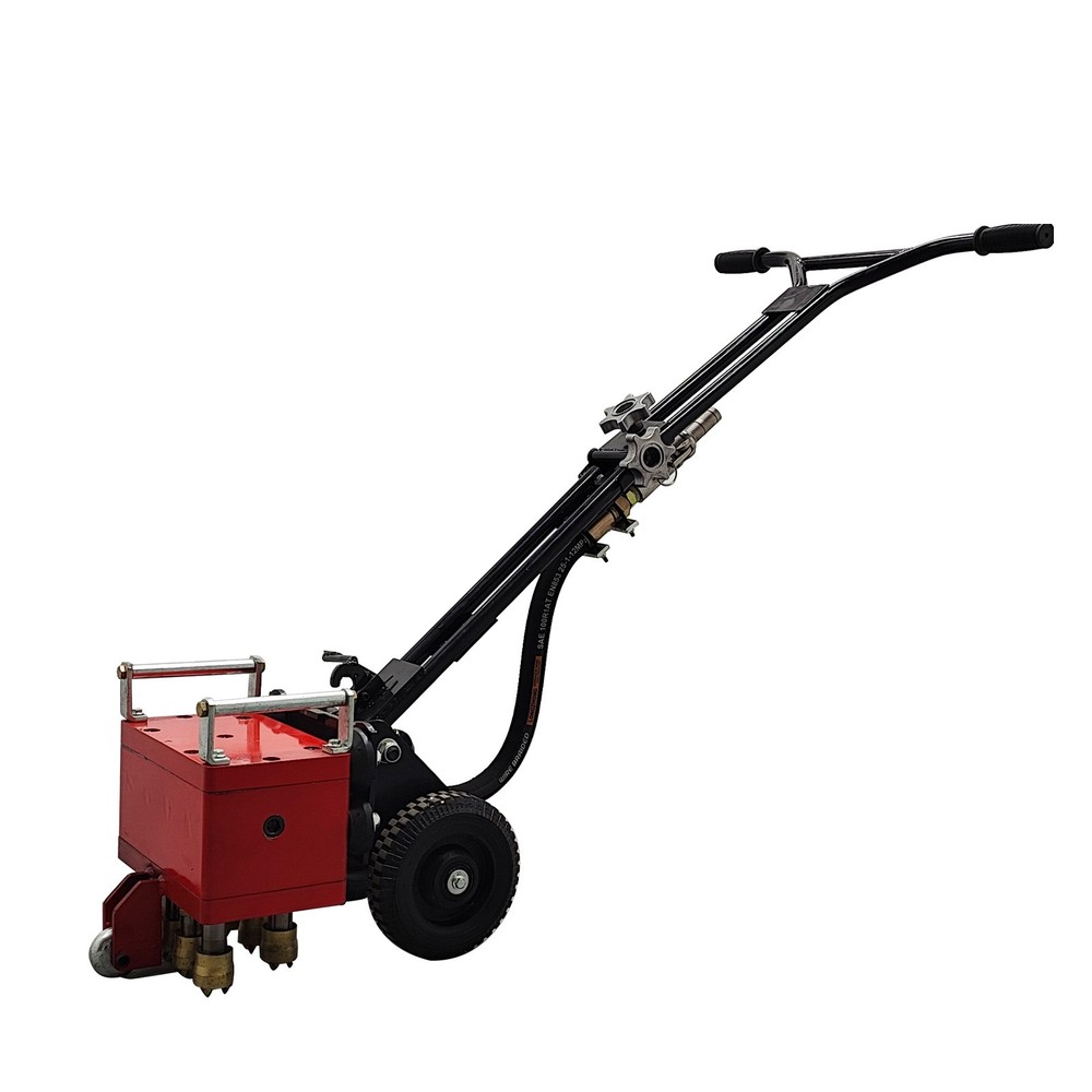 7-Head Hand-Pushed Pavement Renovation Machine Concrete Scabbler Grinder Chisel