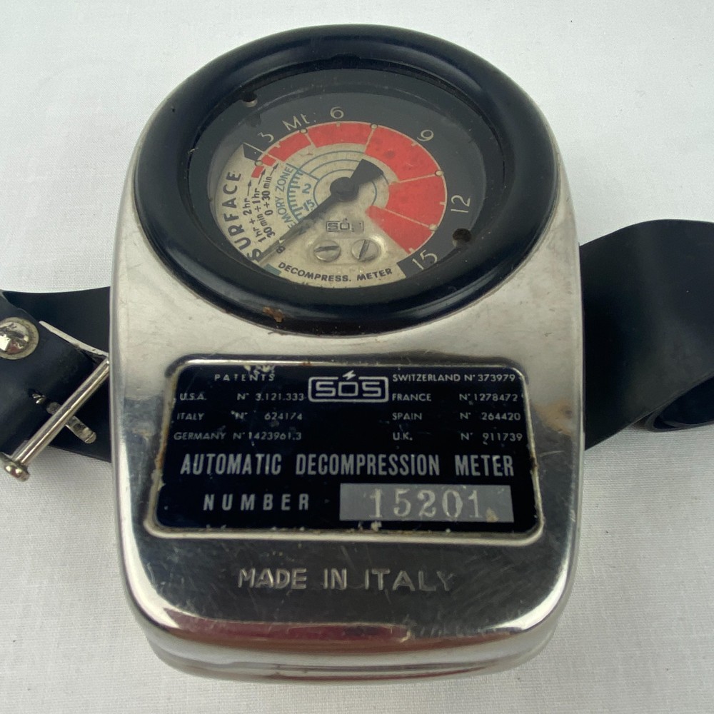 Vintage SOS Atomic Decompression Meter Scuba G34