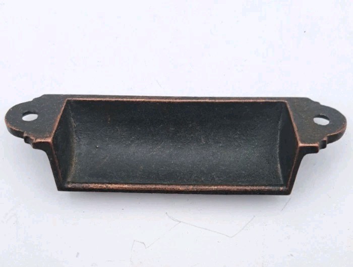 Antique Bin Pull Apothecary Drawer Pull Handle Old Vintage Cast Brass Hardware