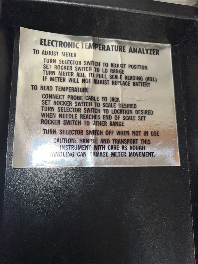 Vtg ANNIE - Electronic Temperature Analyzer Model A-8 Type 2