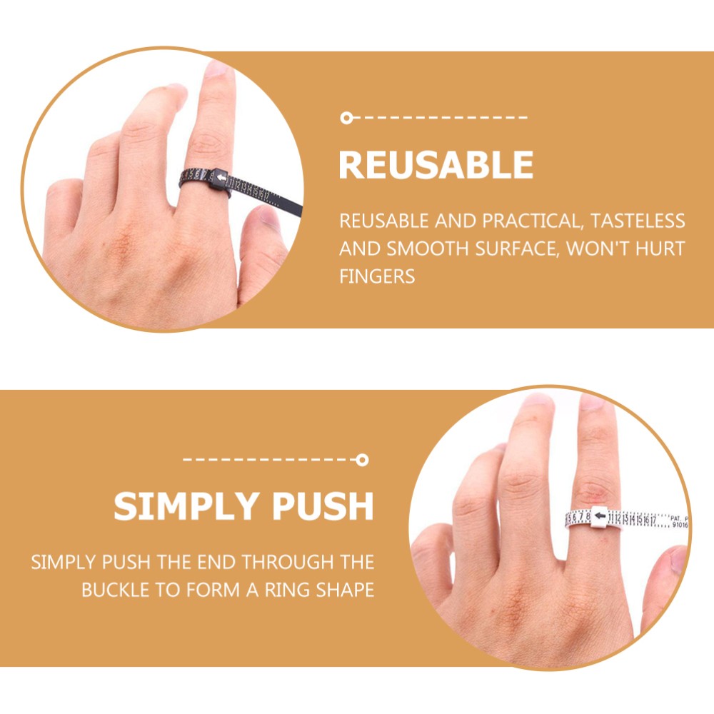 12 Pcs Finger Meter Reusable Size Ruler Gauge Ring Sizer Measuring Tool