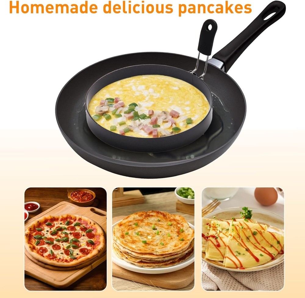 Egg Ring Set 6 Pack Stainless Steel Multi-Use Cookware Kitchen Gadgets