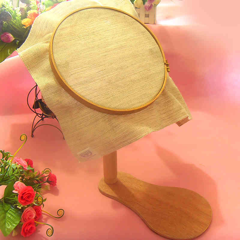 Round Embroidery Lap Frame Laptop Hoops Flip Up Frame Needlepoint Stitch Sit-On