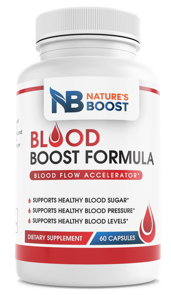 Blood Boost Formula Blood Flow Accelerator Nature's Boost Supplement 60 Capsules