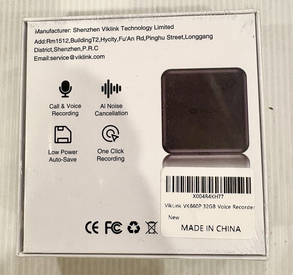 Viklink 32GB Magnetic Voice Activated Recorder - Dual Recording Modes Device