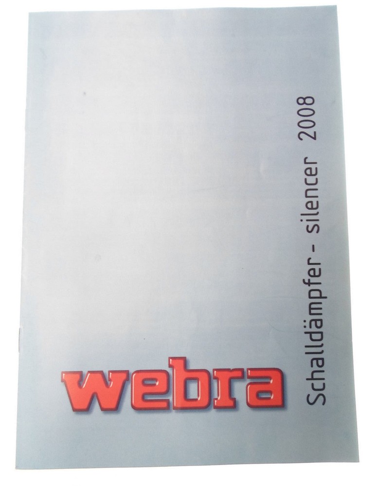 WEBRA 8 PAGE  MUFFLER-SILENCER CATALOG 2008