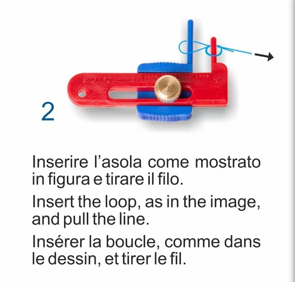 STONFO ADJUSTABLE LOOP TYER. CALIBRATION/TYER TOOL WITH INSTRUCTIONS