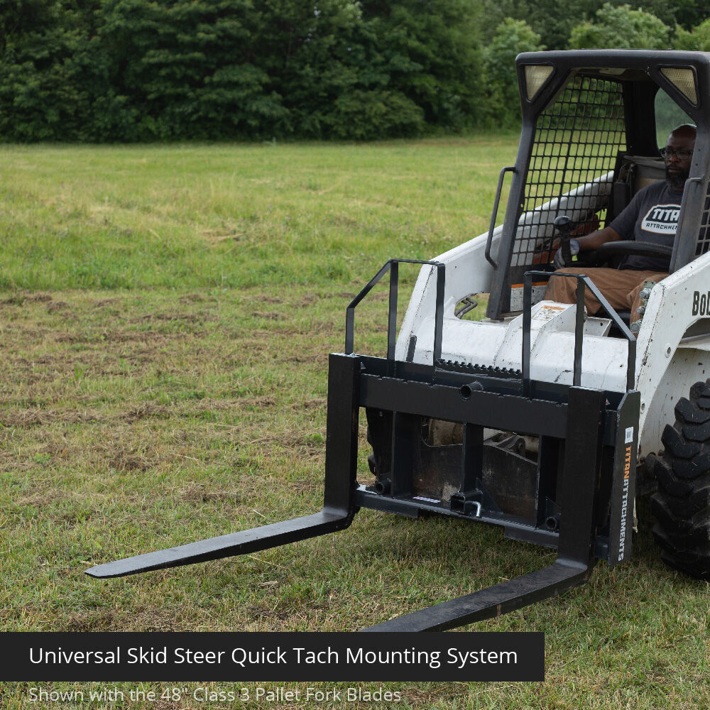 Titan Attachments Class 3 Step-Through Pallet Fork Frame Attachment, 60” Blades