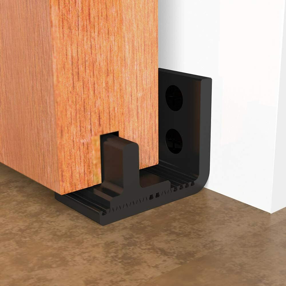 CCJH Adjustable Floor Guide for Sliding Barn Door Bottom Wall Mount Stay Guide
