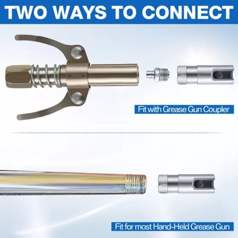 1/2PACK Right-Angle 90-Degree Push-on Grease Coupler With 1/8 Inch NPT Threads