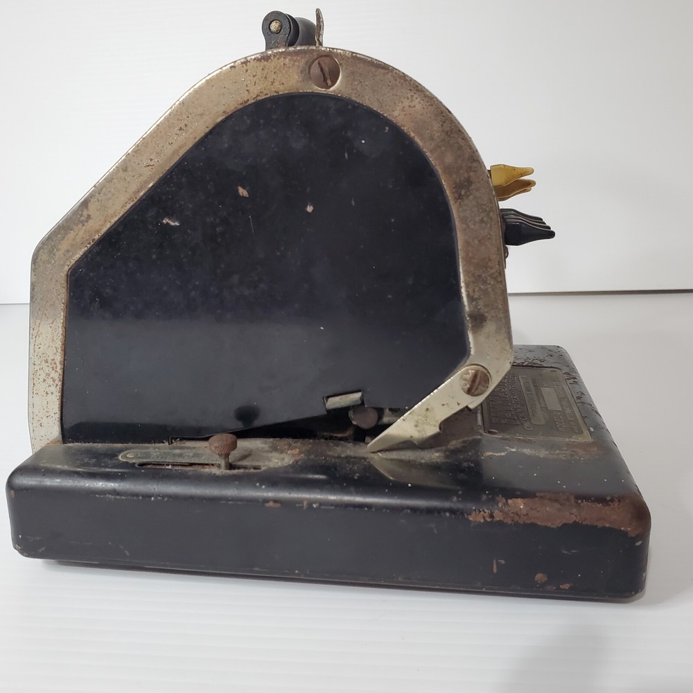 Paymaster Model Y Check Writer And Protector 7 Column Black Vintage American