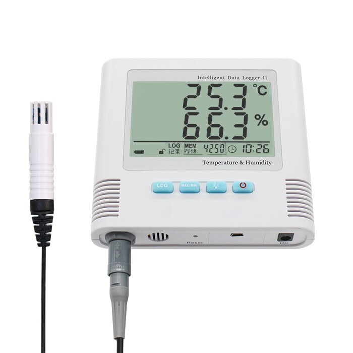 Cold Storage Temperature Humidity Data Logger External Sensor Wire Length 3m