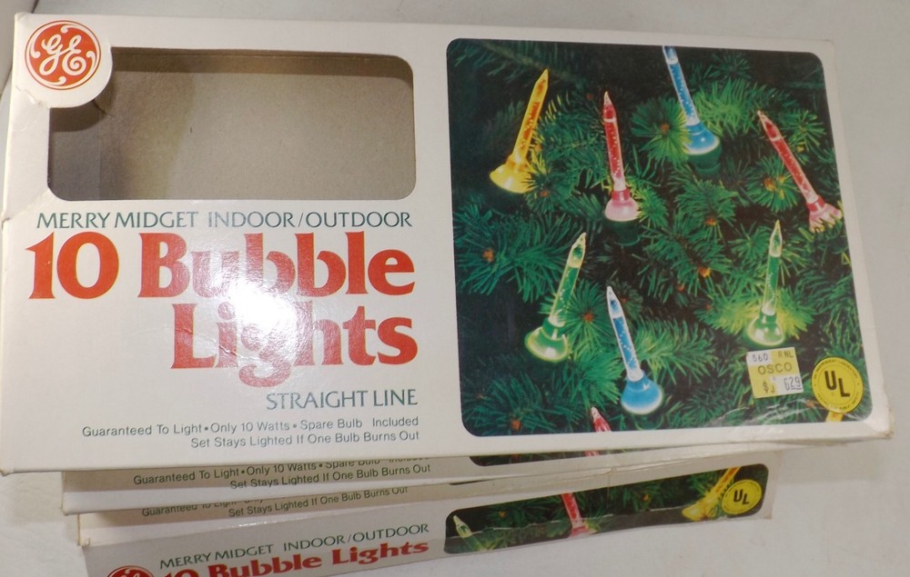 3 Empty Boxes Mid Century GE RARE Mini Glitter Animated Christmas String Lights