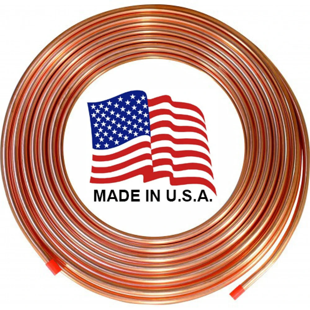 1/2" OD X 50 FT ACR Soft Copper Refrigeration Tubing - Cleaned & Capped .500 OD