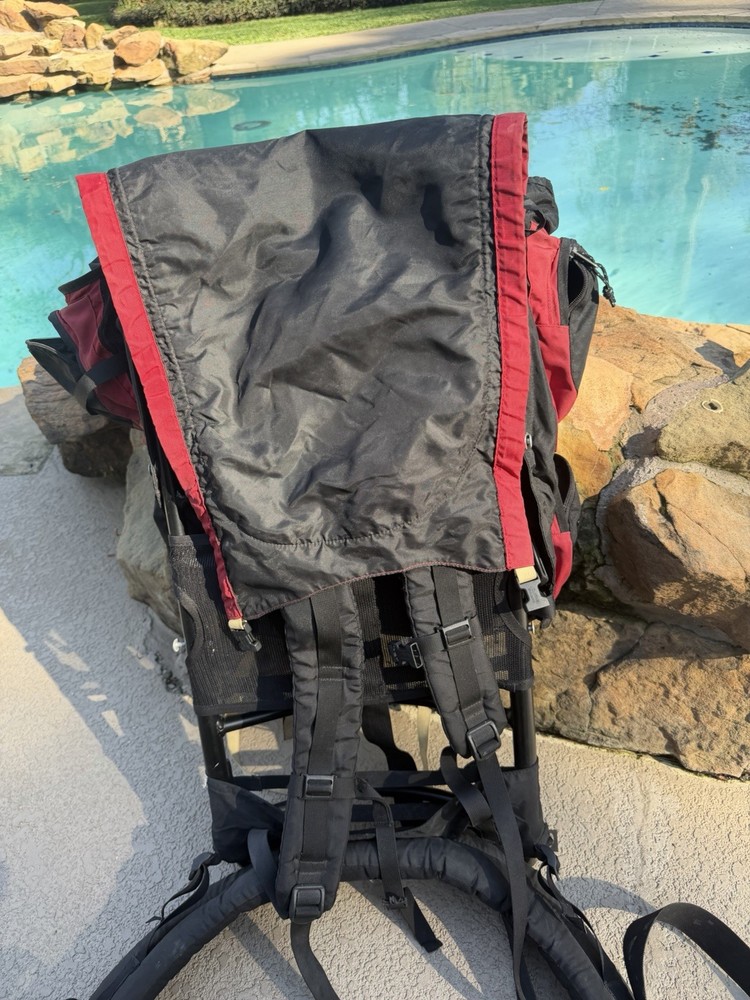 Kelty Trekker 4300 External Frame Hiking Backpack Red Black