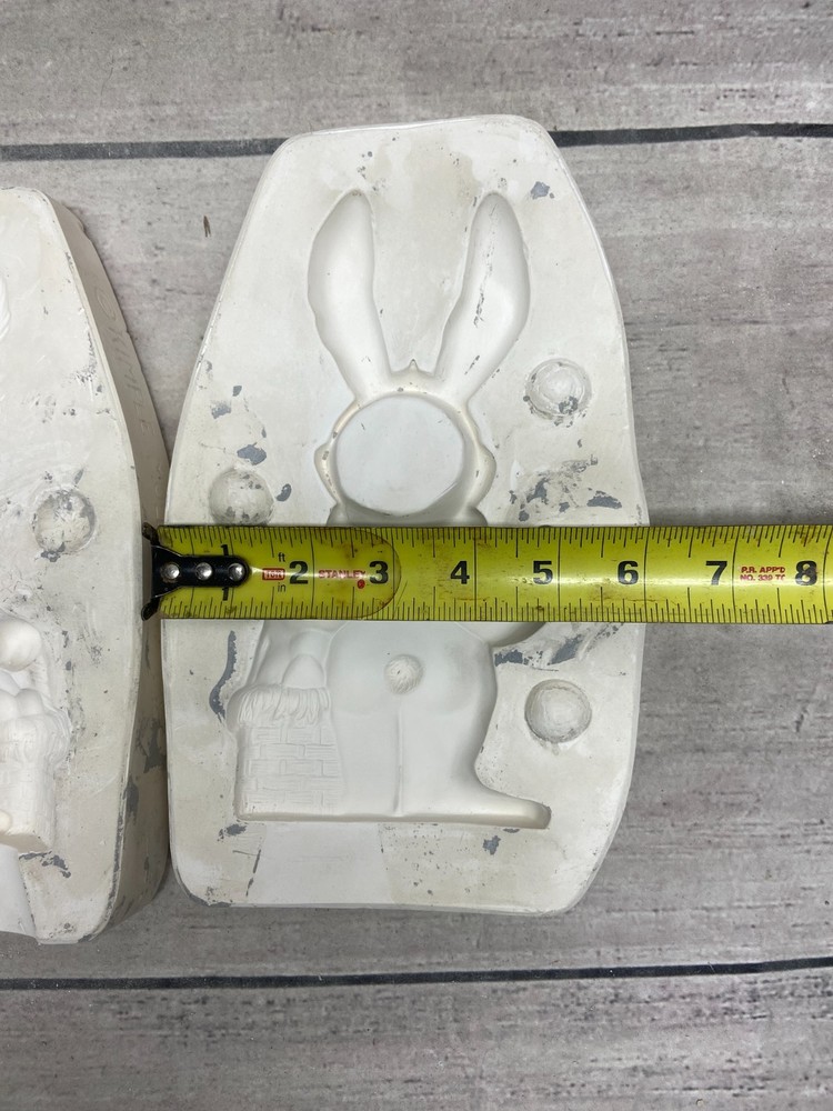 Kimple Ceramic Casting Mold Easter Bunny Rabbit Holding Egg #1641