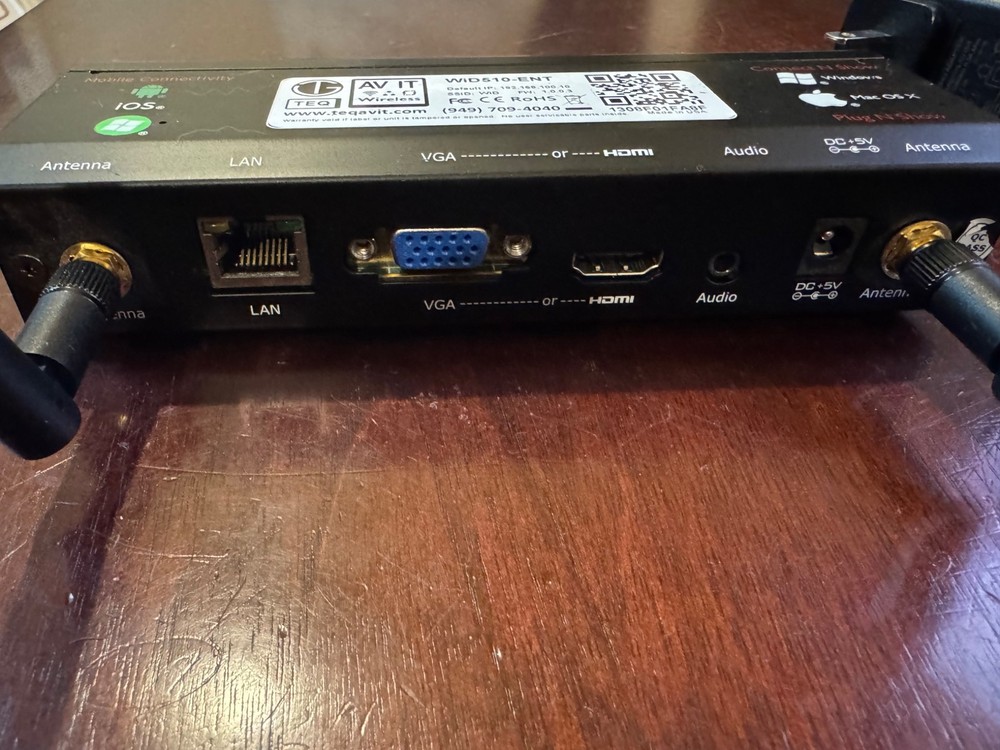 Teq AVIT WID510-ENT Wireless Device Presentation System