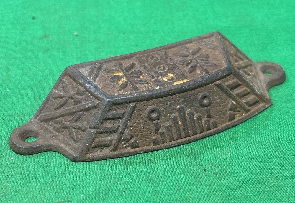 Antique Eastlake Cast Iron Bin Drawer Pull Victorian