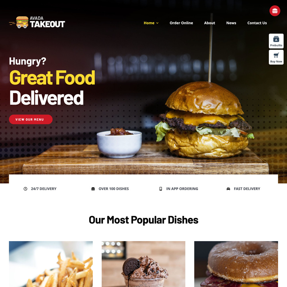 🍔 Takeout Website Design for Sale with Free VPS Web Hosting