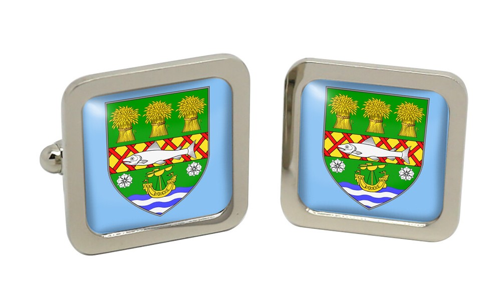 County Down (Northern Ireland) Square Cufflink in Chrome Box