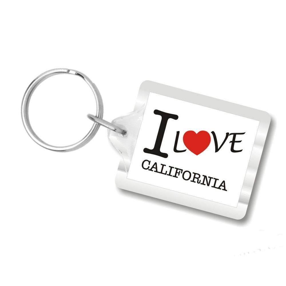 I Love California Plastic Key Chain