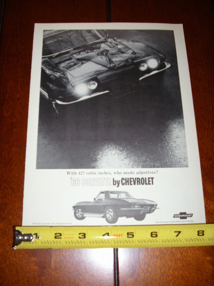 1966 CORVETTE ORIGINAL AD