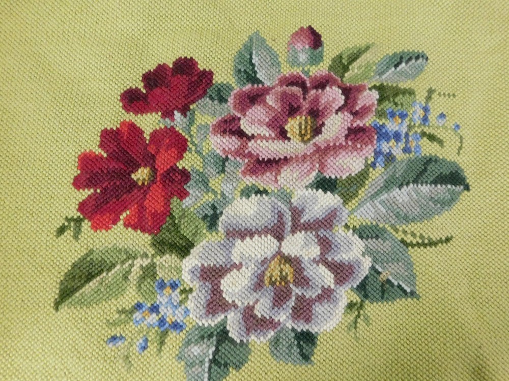 Vintage Bucilla Needlework on Burlap