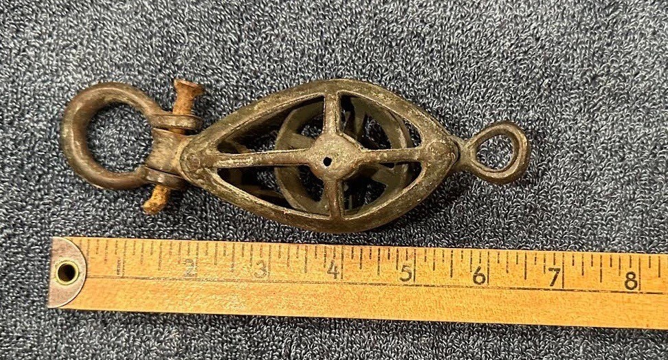 Antique Minature Cast Iron Pulley