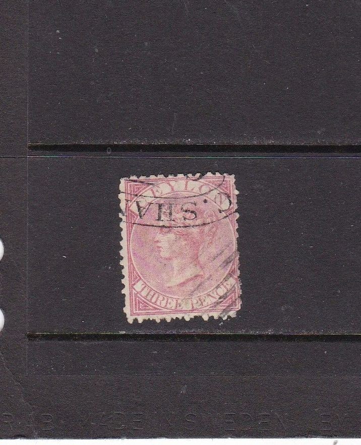 Ceylon 1866 3d Rose Used SG60