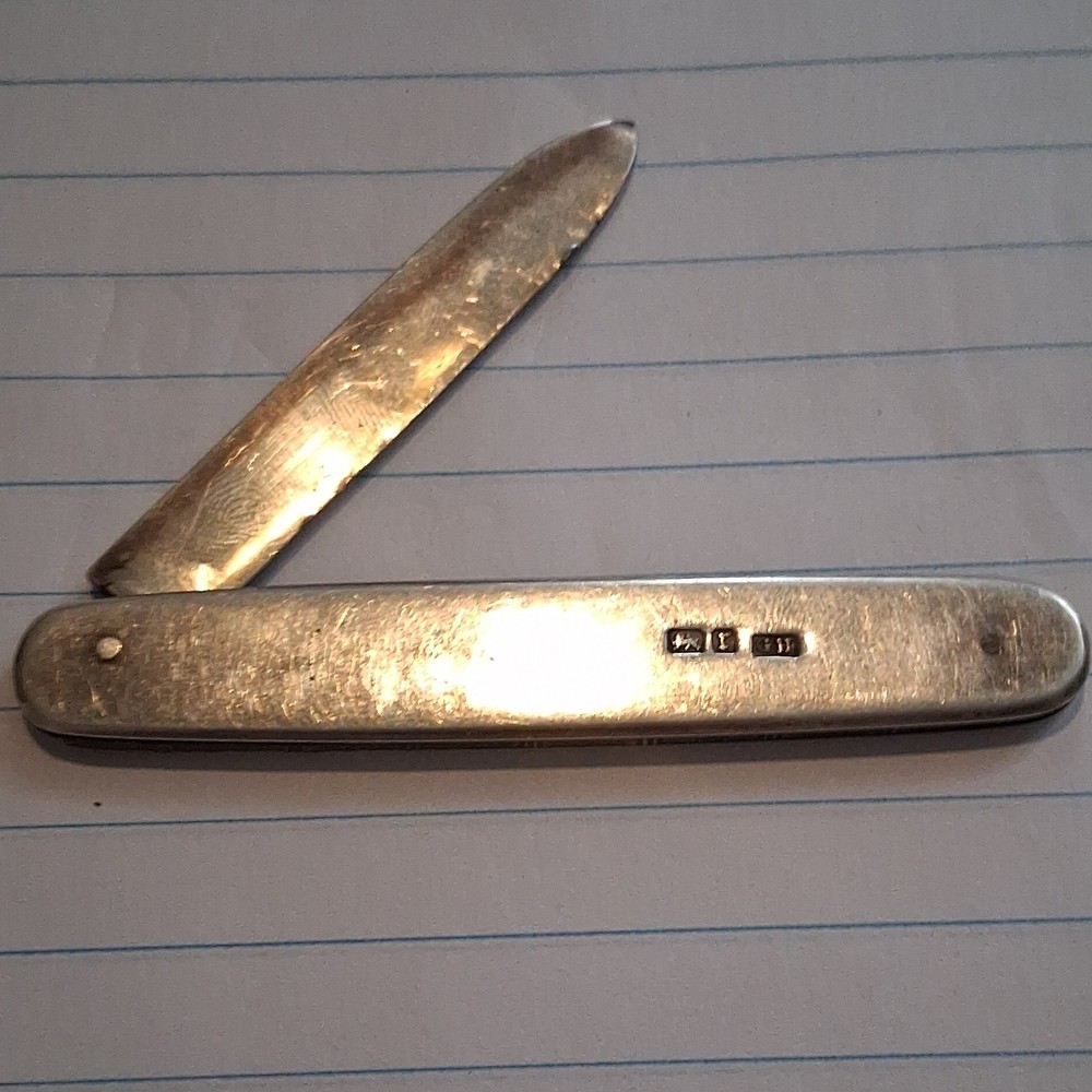Vintage English made solid Sterling silver fruit (1898-1906) TESTED .925
