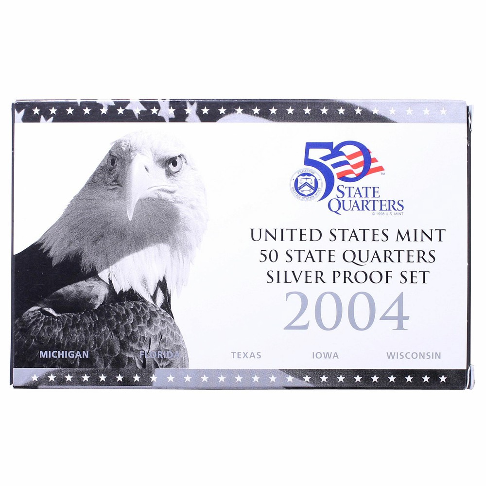 Empty Packaging Replacement Silver Quarter PS Box & COA No Coins 2004