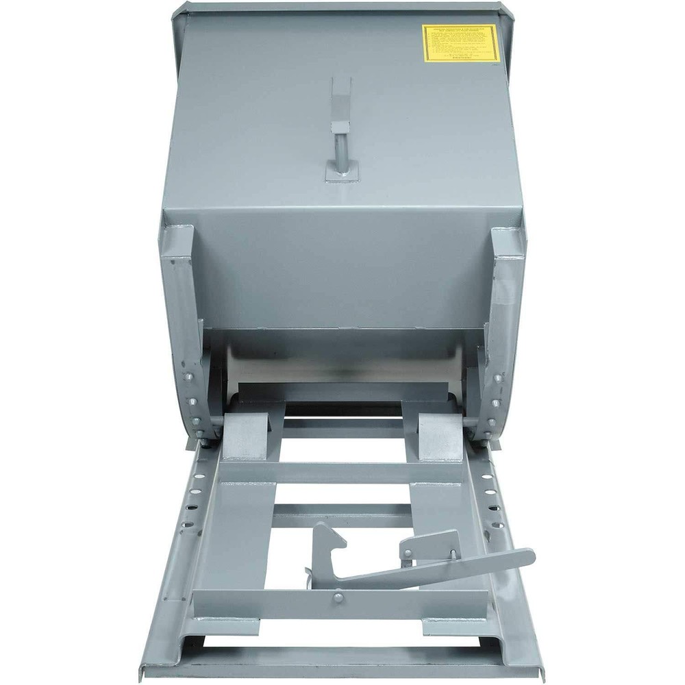2 Cu Yd Gray Medium Duty Self Dumping Forklift Hopper