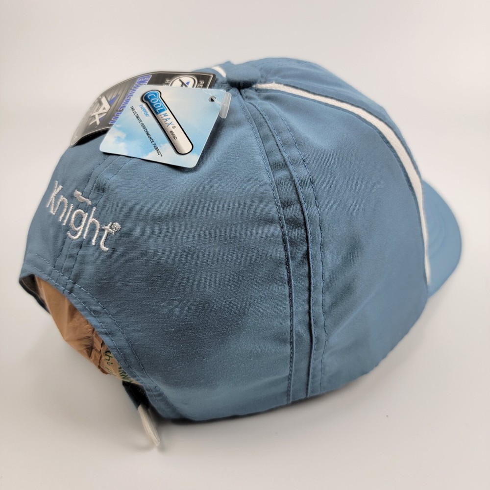 AHD Cool Max Golf Hat Witch Flying 18th Hole Flag Adjustable Blue NWT
