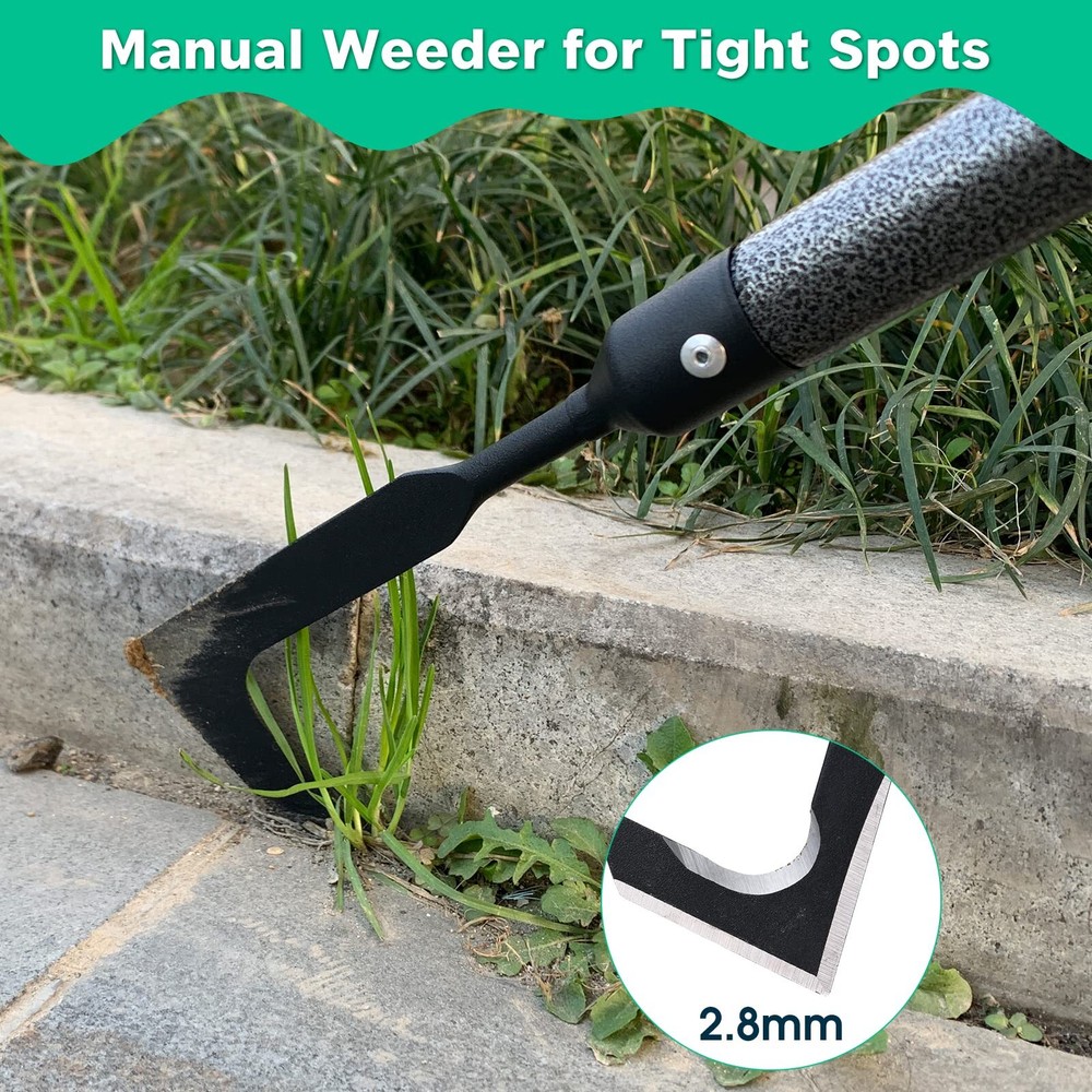 Crack Weeder, Manual Crevice Weeding Tool Weed Puller with 29” Handle for Sid...