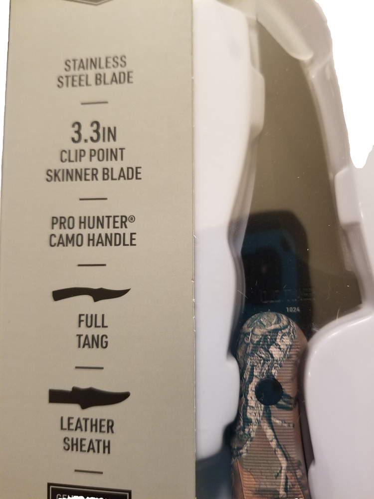 SCHRADE - OLD TIMER PRO HUNTER Sharpfinger #152OTBC - WITH BLACK LEATHER SHEATH