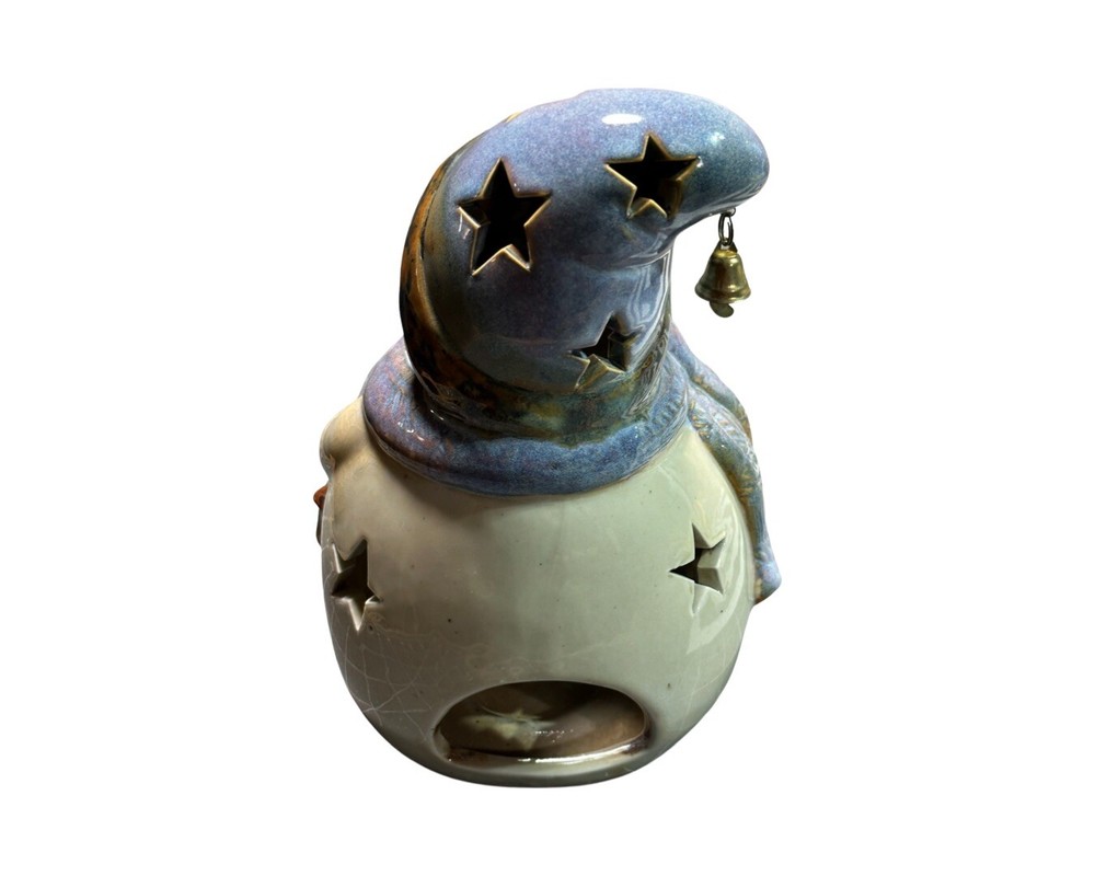 Ceramic ￼￼ ￼Snowman Tea Light 4” X 6” X 8”