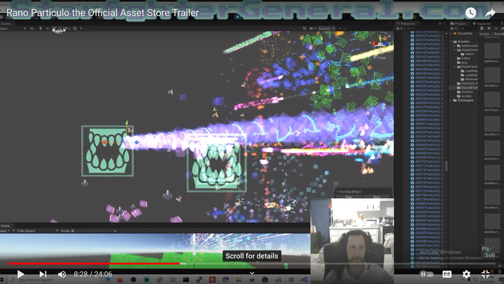 Unity3d: RANO PARTICULO PARTICLE EFFECT GENERATOR! Making games never so fun.