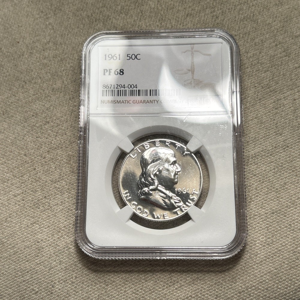 1961 FRANKLIN HALF DOLLAR - PROOF NGC PF 68  - Silver DR