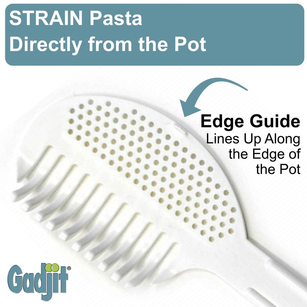 Pasta Strain & Serve – Pot Strainer and Pasta Server, Two-Sided Kitchen Tool ...