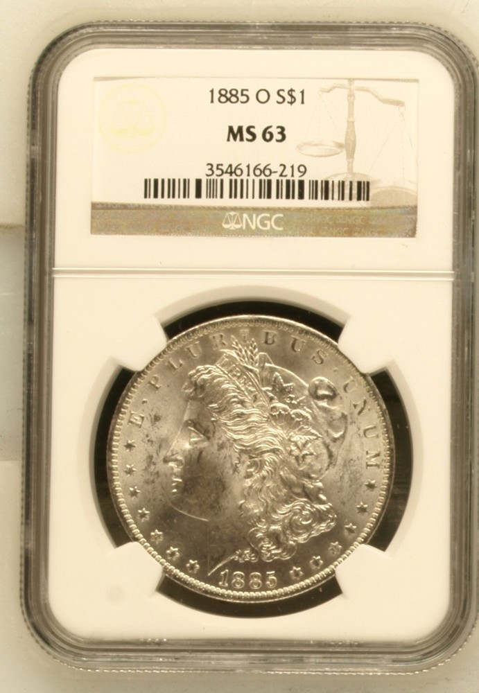 1885 O Morgan Silver Dollar NGC MS-63