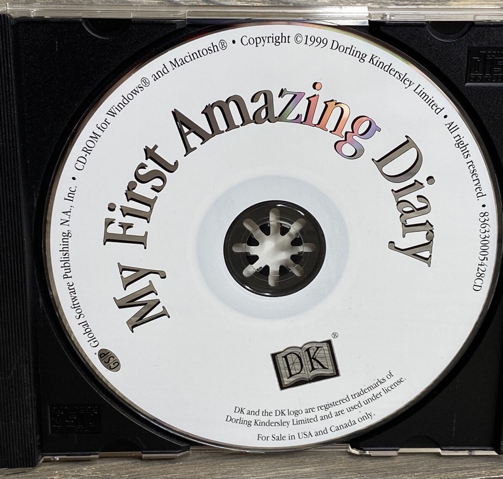 My First Amazing Diary CD Rom Windows MacIntosh 2002 Global Software Publishing