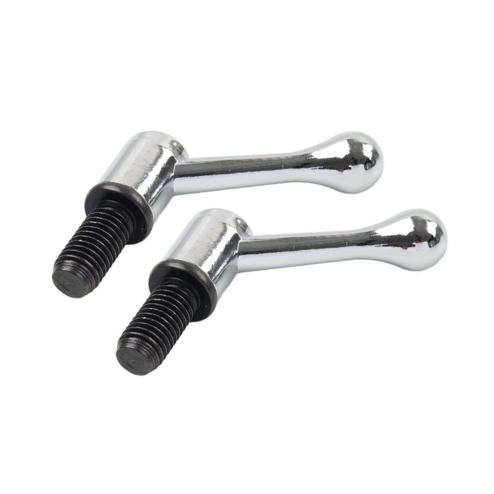 2pcs Table Lock Handle M12 Thread Set Fit for Bridgeport Milling Machine Silver