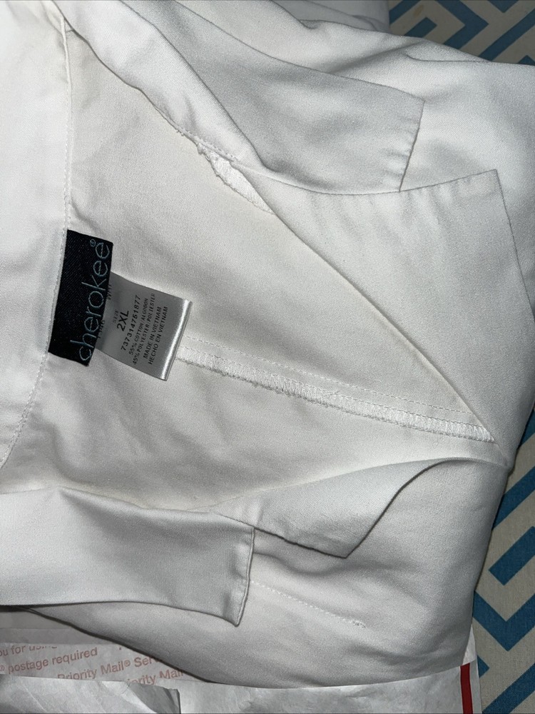 Plus Size White Lab Coat Size 2X Cherokee Style 1346