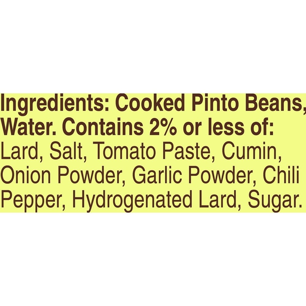 4 Pack Traditional Refried Beans Quick & Easy Meal Prep 16 oz Can
