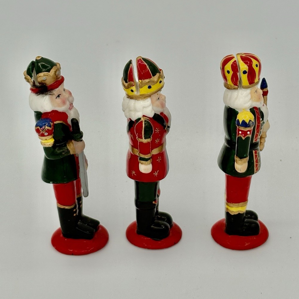 3 Nutcracker Christmas Placecard Holders