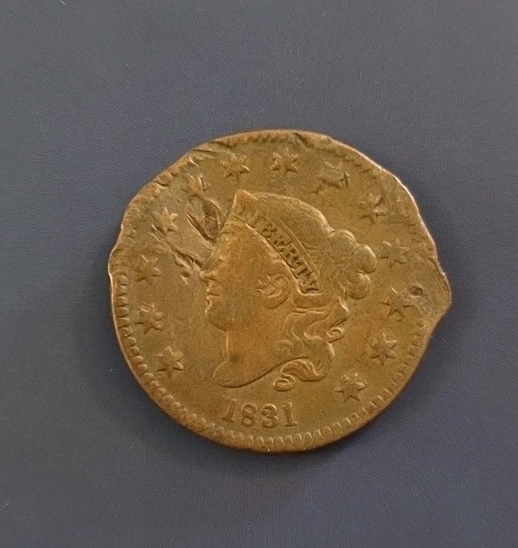 1831 Coronet Large Cent ***Damaged***